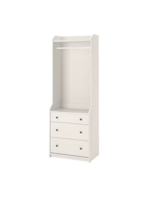 Hauga Open wardrobe with 3 drawers
